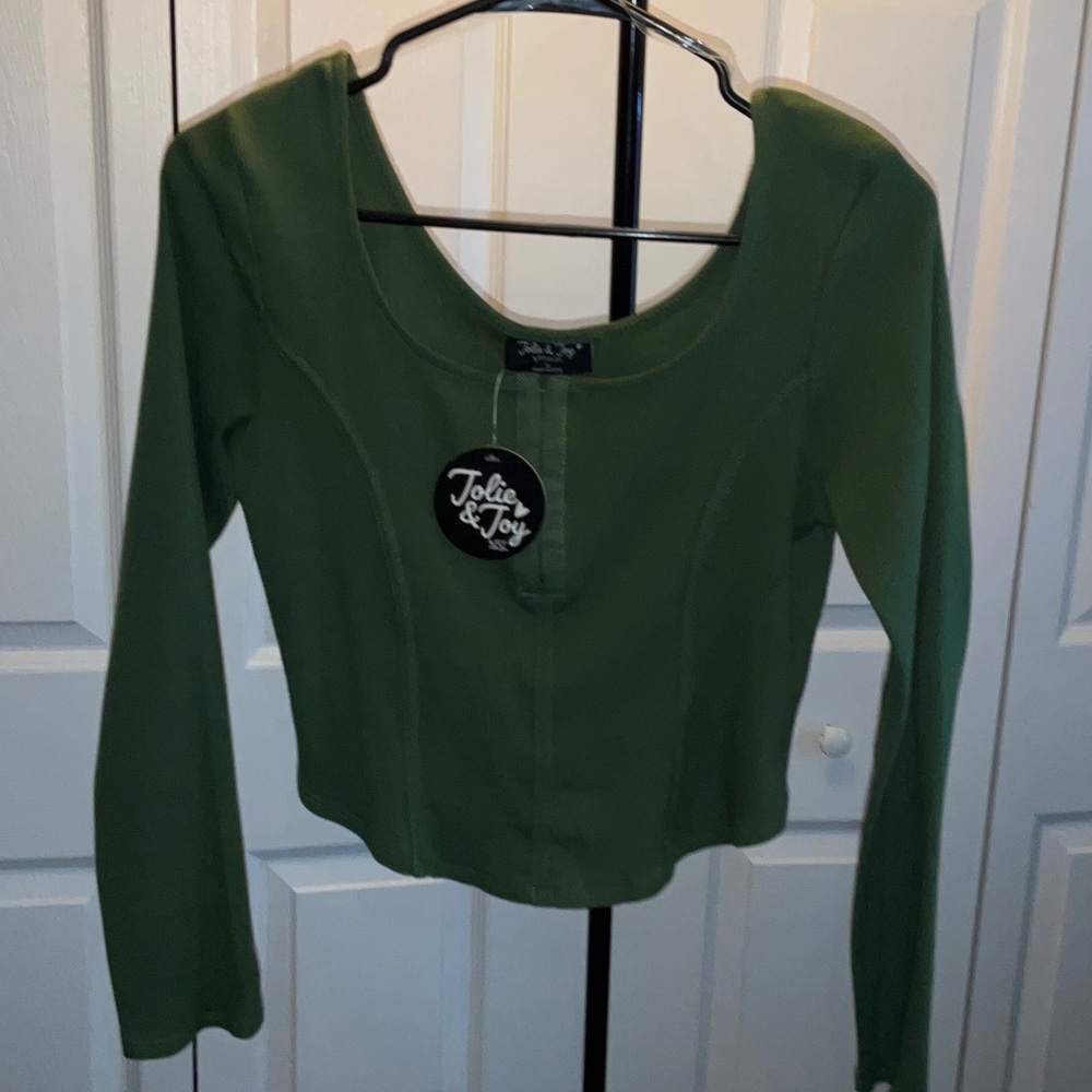 Jolie & Joy Olive Green Women's Blouse